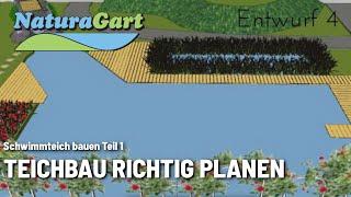 Schwimmteichbau - Teil 1: Planung des Teiches, Bau der Grube, Einbau von Teichfolie