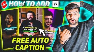 auto caption generator for video | auto caption in capcut |automatic subtitles