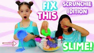 FIX THIS SLIME CHALLENGE! Scrunchie Edition!