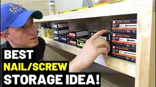 3 TIPS--BEST NAIL/SCREW STORAGE IDEAS! (These Fastener Storage Tips Will Save You Time And Hassle!)
