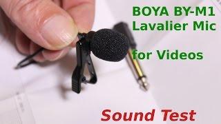 Sound test BOYA BY-M1 Lavalier microphone (ordered from Banggood)