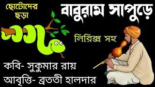 Baburam Sapure recitation | বাবুরাম সাপুড়ে কবিতা | Bratati Haldar kobita abritti | baburam song