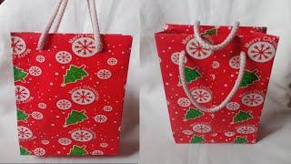 DIY Paper Christmas Gift Bag || How to make Paper Bag || Christmas Gift Bag ideas @joenalynstv5801