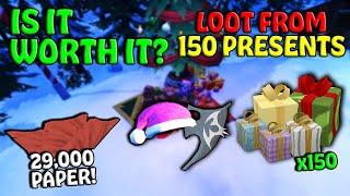 Loot From 150 Presents & 100 TH Keys! - Is It Worth It?