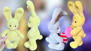  How to crochet Easter BUNNY with   Video Tutorial / Part 2 / Plushie Easter Bunny Pattern ETSY