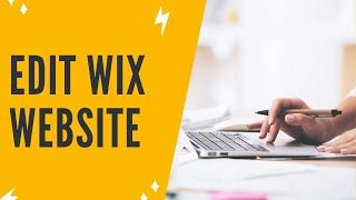 HOW TO EDIT A WIX WEBSITE AFTER PUBLISHING