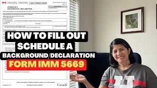 HOW TO FILL SCHEDULE A BACKGROUND/DECLARATION FORM | CANADA IMMIGRATION IMM 5669