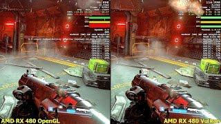 Doom Vulkan Vs OpenGL AMD RX 480 Frame Rate Comparison