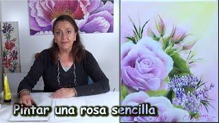 Como pintar una rosa de forma sencilla