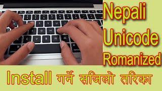 Install Nepali Unicode Romanized in Computer