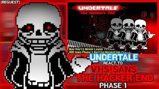 Undertale React To Vhs!Sans The Hacker End Phase 1 (Request)