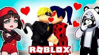 Леди Баг и Супер Кот целуются в РОБЛОКС! Машка и Панда Сим против в Miraculous RP Roblox