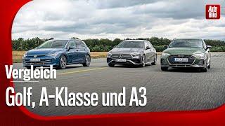 VW Golf, Mercedes A-Klasse und Audi A3 | Premium-Kompakte im Vergleich | mit Jonas Uhlig