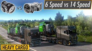 ETS2 - 6 Speed vs 14 Speed Gearbox/Transmission Heavy Cargo Pull Scania S 2016