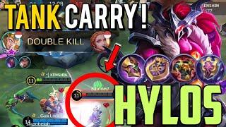 Hylos THE MOST CARRY TANK!? [Top 1 Global Hylos Build 2021] [Hylos Emblem Set 2021] Mobile Legend