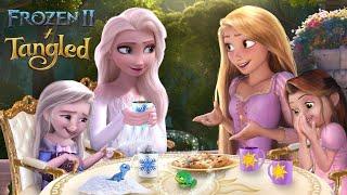 Frozen 2 & Tangled: Elsa and Rapunzel in the future! Their children play together️ | Alice Edit!