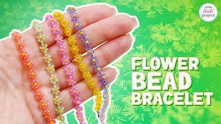 DIY Flower Bracelet | How to Make a Beaded Flower Bracelet