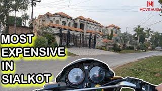 Looking At BIG Houses In RICHEST Part of Sialkot | Pakistan Motorcycle Ride POV Tour | Cantt