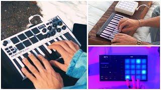 making an icey cold beat in the snow with the akai mpk mini mk3 & more!