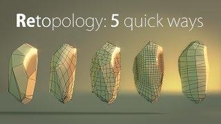 Blender Quick tip №6. Retopology: creating stone pt.2