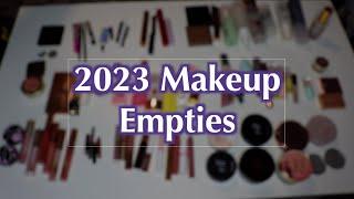 My 2023 Makeup Empties! | 89 Products | #TooMuchTrash