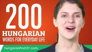 200 Hungarian Words for Everyday Life - Basic Vocabulary #10