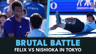 GRUELLING Auger-Aliassime vs Nishioka Three-Hour Battle | Tokyo 2024 Highlights