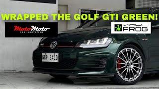 WE WRAPPED THE GOLF GTI GREEN!! COURTESY OF VINYL FROG PH AND MOTO MOTO!!!