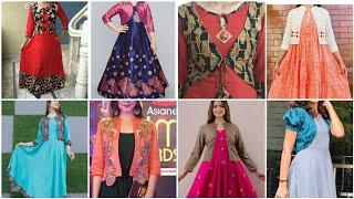 long frock with jacket, Long frock koti,  with short jacket, coat modal long frock, designs jacket