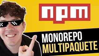 Crea un monorepositorio multipaquete con npm workspaces y releases de paquetes