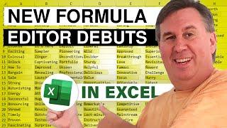 Excel - the Brand New Excel Formula Editor Is Here! Episode 2466