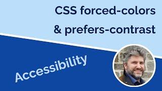 CSS forced-colors and prefers-contrast