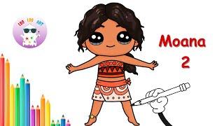 How to Draw Moana Step by Step | Easy Drawing Tutorial for Kids