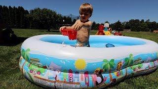 Setting Up Our New Inflatable Pool