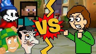 M.U.G.E.N Battles | Wizard Mickey Mouse/Mr. Bean/El Chavo/Steve vs Boris Anderson