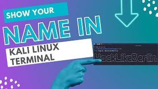 How To Show Your Name In Kali Linux Terminal ||  Awesome Name Text Using Figlet