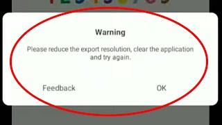 VN App Fix Please reduce the export resolution, clear the application and try again Problem Solve