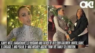 Kim Kardashian Wears Skintight Snakeskin Dress in Christmas TikTok With Daughter North West: Watch