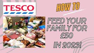 How to feed your family for £50 in 2023 | Tesco grocery haul | Tight budget | meal plan & prices