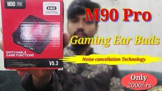 M90 Pro Wireless Headset Review and Unboxing| Switchable Gaming Functions| M90 Pro Gaming Earbuds