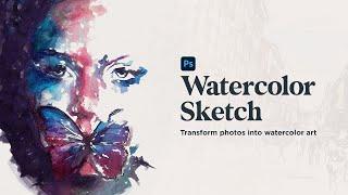 Watercolor Sketch Photoshop Effect | Turn photos into watercolor | Free download