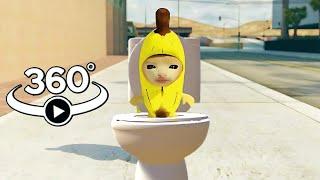 VR 360° | Banana Cat But It's skibidi toilet 360° VR  Video | Happy Happy Banana Cat Skibidi Toilet