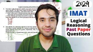 IMAT Logical Reasoning Past Paper Practice Questions - IMAT 2024 | Logical Reasoning IMAT