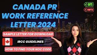 Work Experience Reference Letter format Canada PR | Express Entry Employment Proof Reference Letter