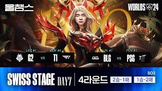 4라운드 2-1/1-2팀 대전 하이라이트│Swiss Stage Day7│2024 Worlds│울프와 함께 보는 롤드컵