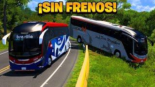 ¡BUS SE QUEDA SIN FRENOS Y SALE DE LA VIA! | American Truck Simulator