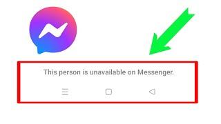 This Person is Unavailable On Messenger Problem Solved ||