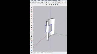 How to cut a curved wall in SketchUp #sketchup