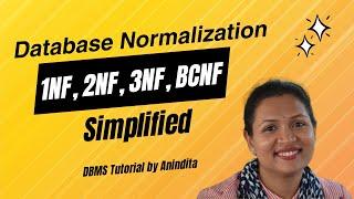 Database Normalization Explained: 1NF, 2NF, 3NF, BCNF Simplified | DBMS Tutorial