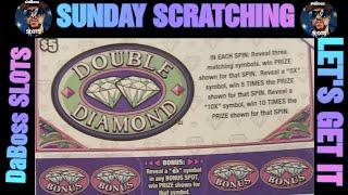 SUNDAY SCRATCHING with DaBoss SLOTS on DOUBLE DIAMOND SCRATCH CARD #dabossslots